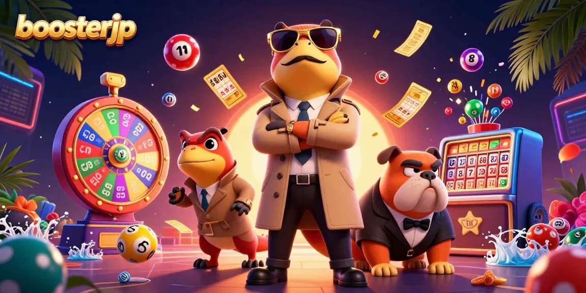 Boosterjp menawarkan pengalaman bermain slot dengan tiket emas dan bola lotere berwarna-warni.