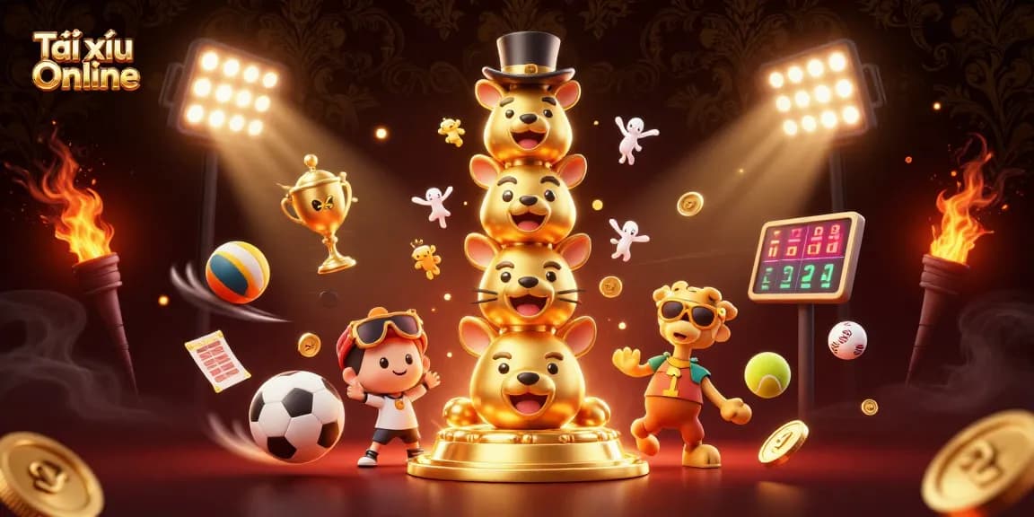 Engage in exciting Tài xỉu Online gameplay with vibrant 3D visuals and dynamic casino action.