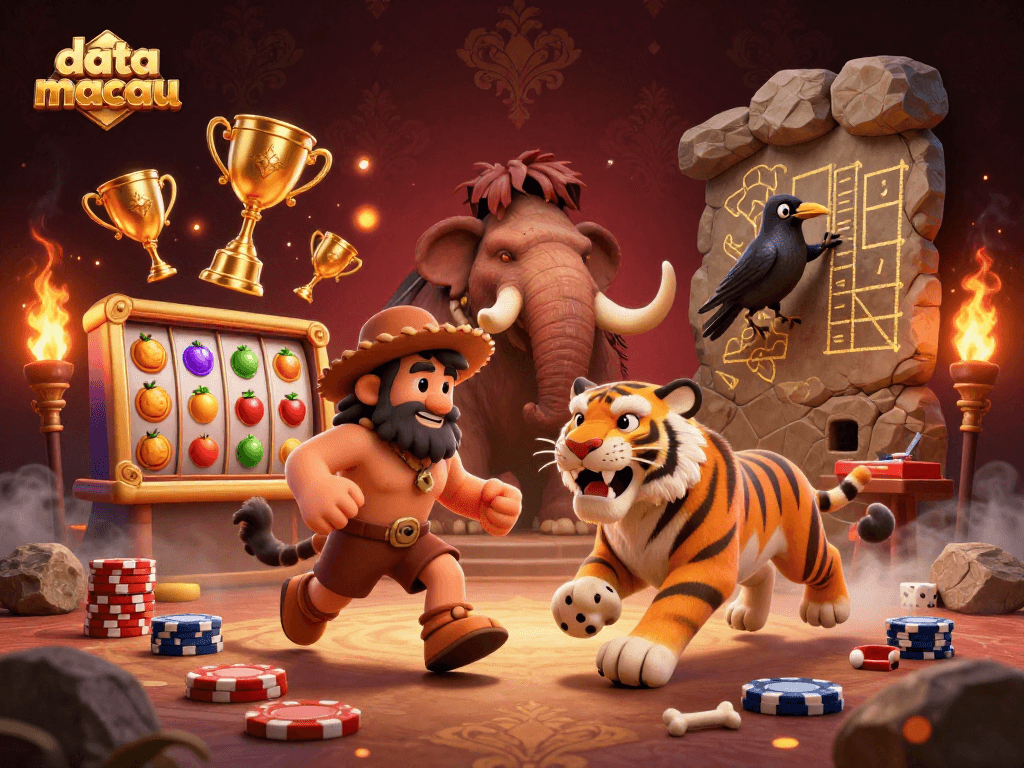 Engage with the thrilling data macau experience at a prehistoric casino with exciting game elements.