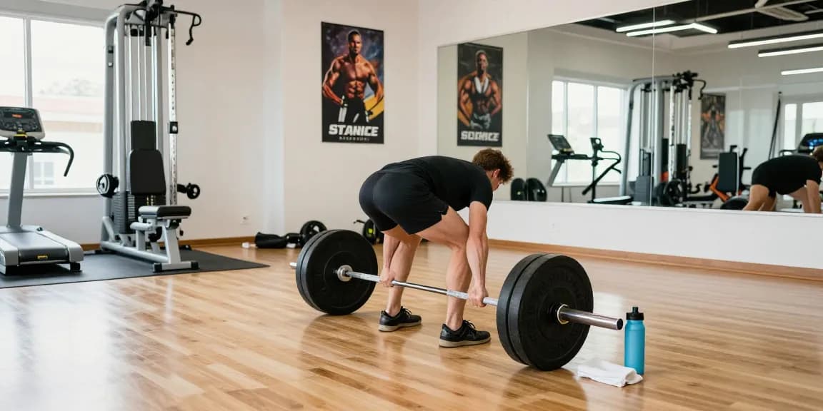 Driada Shop featuring a dynamic fitness training scene showcasing an athlete performing deadlift with weights.