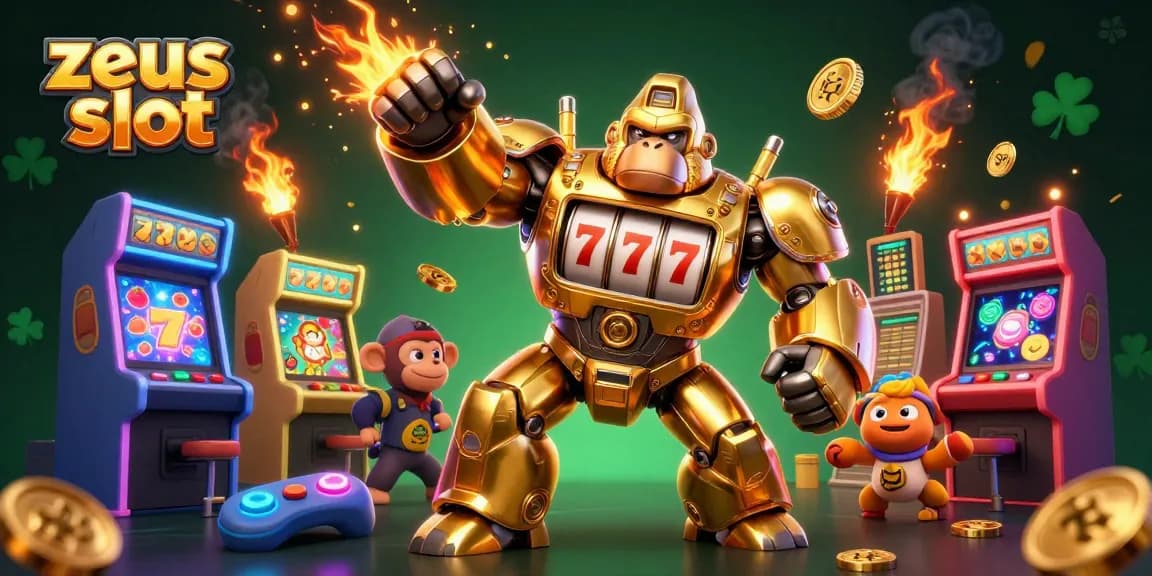 Experience the thrill of zeus slot in this vibrant, dynamic 3D gaming illustration.