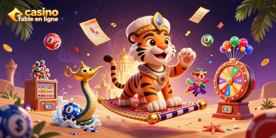Jouer sur un casino fiable en ligne avec une scène magique de loterie et de bingo dynamique.