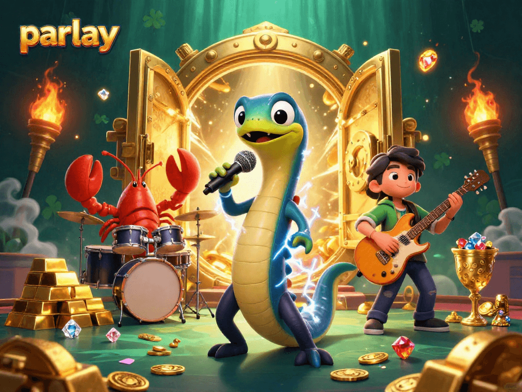 Experience thrilling parlay betting action in this vibrant underwater casino scene.