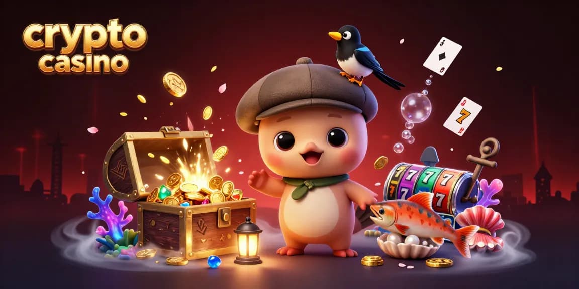 Jouez au casino crypto avec des pièces Bitcoin et des jeux palpitants, le tout dans un décor ludique et coloré.