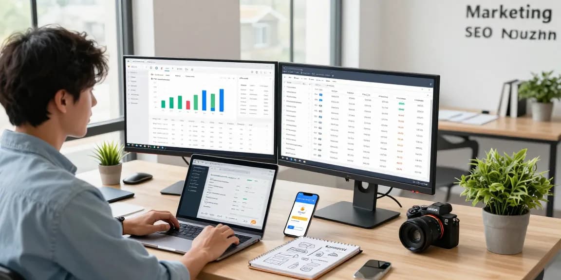 Boost your SEO strategy to get faster ranking with professionals analyzing data in a modern workspace.
