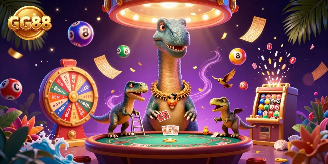 Experience thrilling gameplay at GG88 with vibrant casino elements and dynamic characters.