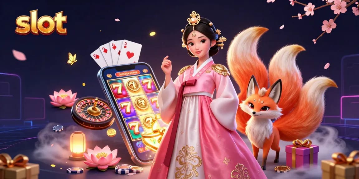 Spin vibrant slot reels with luck in this rich casino illustration.
