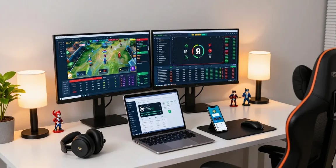 Funexchange user trading cryptocurrency on secure blockchain exchange with live sports data.