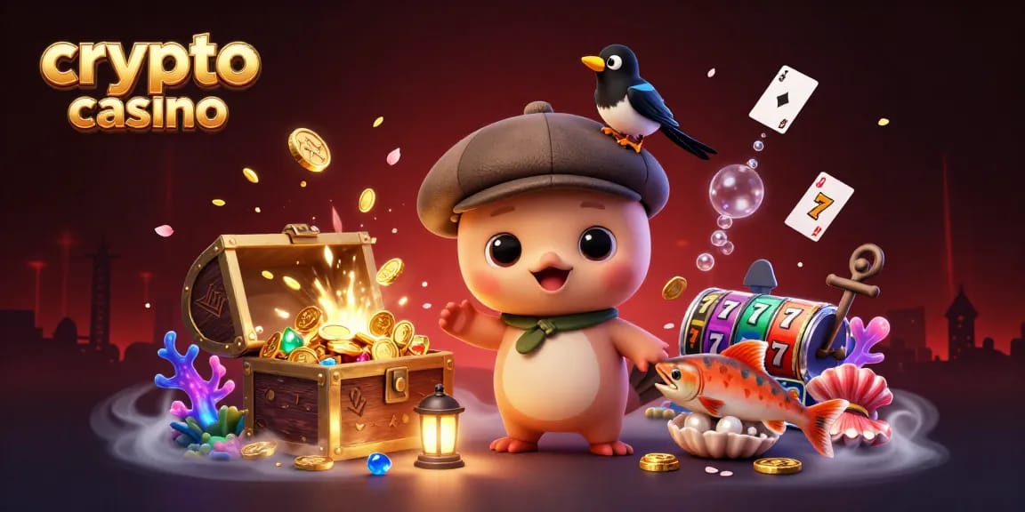 Jouez au casino crypto avec des pièces Bitcoin et des jeux palpitants, le tout dans un décor ludique et coloré.
