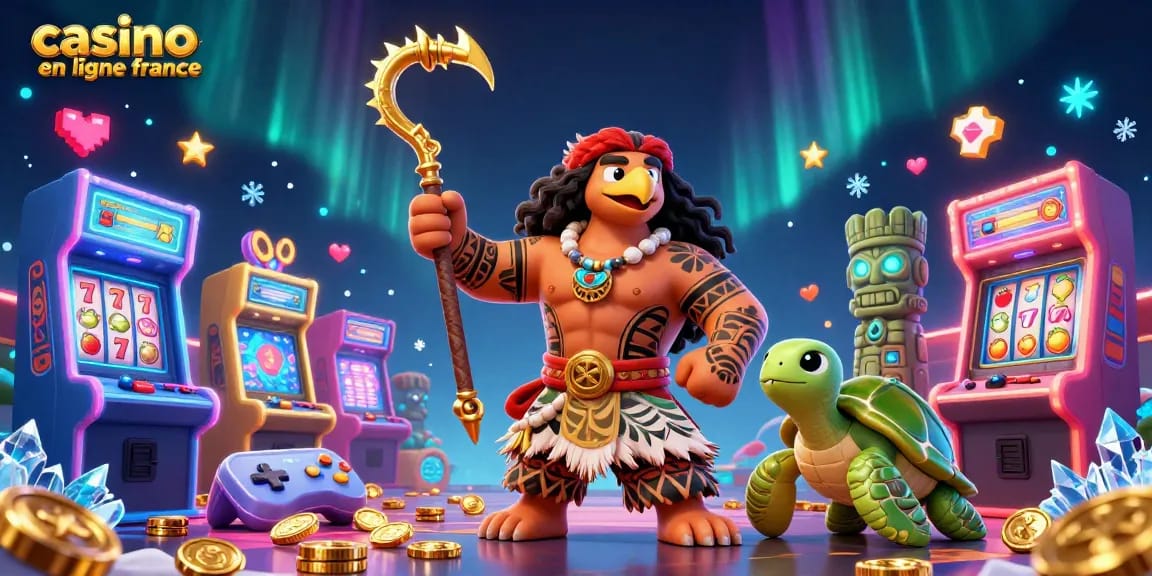 Engage with thrilling gameplay at casino en ligne france featuring cartoon demigod and vibrant gaming elements.