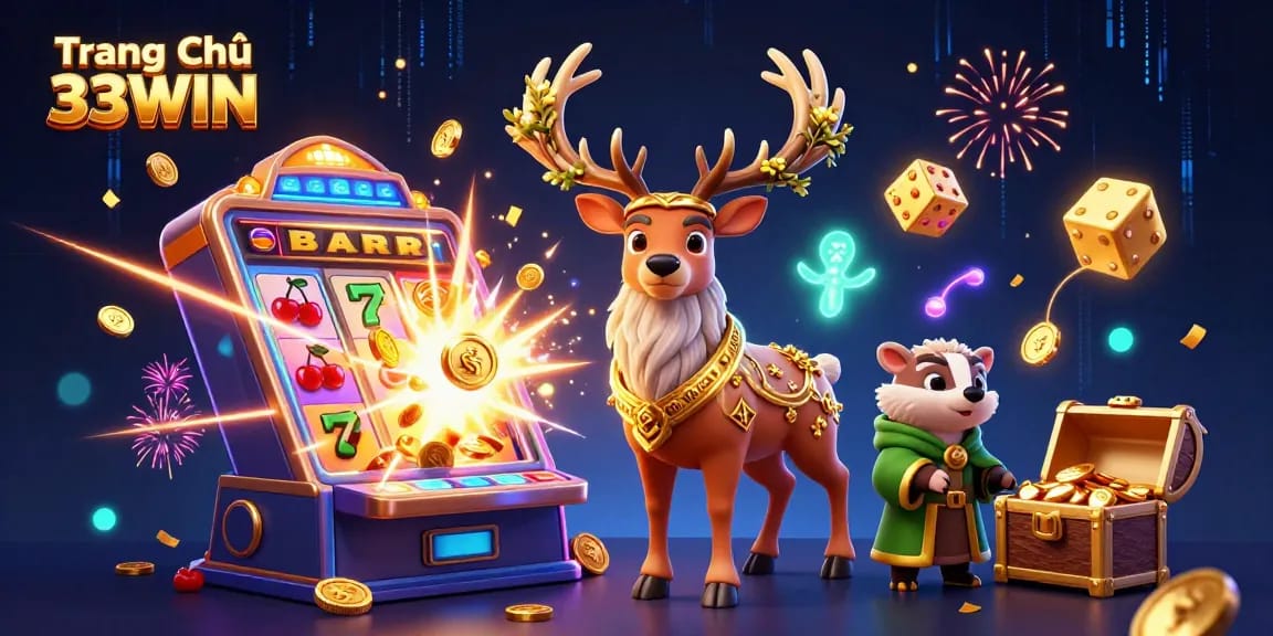 Experience the excitement of gambling at Trang Chủ 33WIN with rich casino themes and vibrant 3D visuals.