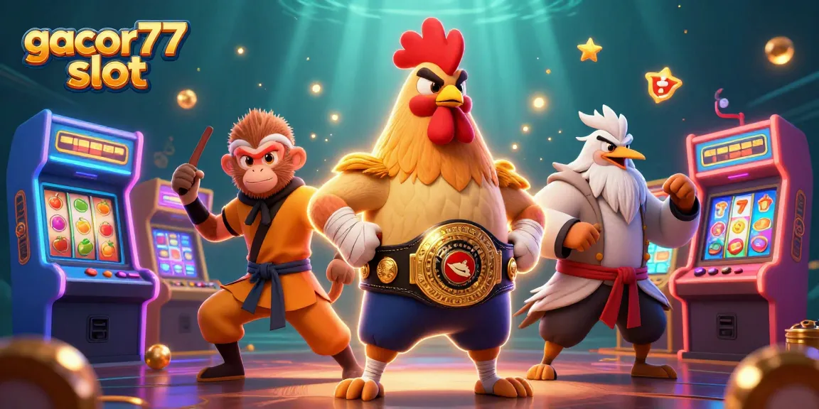 Mainkan gacor77 slot dengan karakter unik, simbol slot dan efek gemerlap yang menarik.