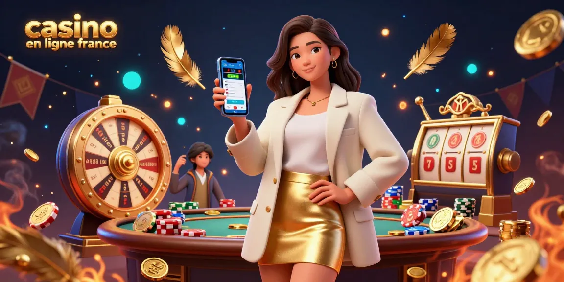 Engage with casino en ligne France's vibrant atmosphere through this detailed 3D illustration showcasing casino elements and gaming excitement.