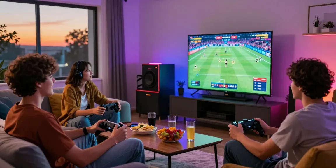 Enjoying 鉅城娛樂 gaming with friends in a lively home setup