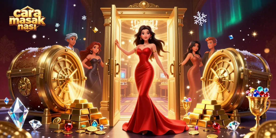 Spin the reels with cara masak nasi strategy in this vibrant casino illustration.