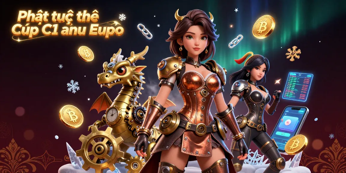 Experience Pht trc tip Cp C1 chu u with vibrant characters and crypto dynamic elements in a captivating 3D illustration.