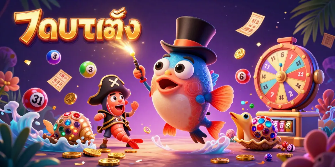 Experience แทงบอลเต็ง with golden coins and vibrant casino elements in this dynamic 3D illustration.