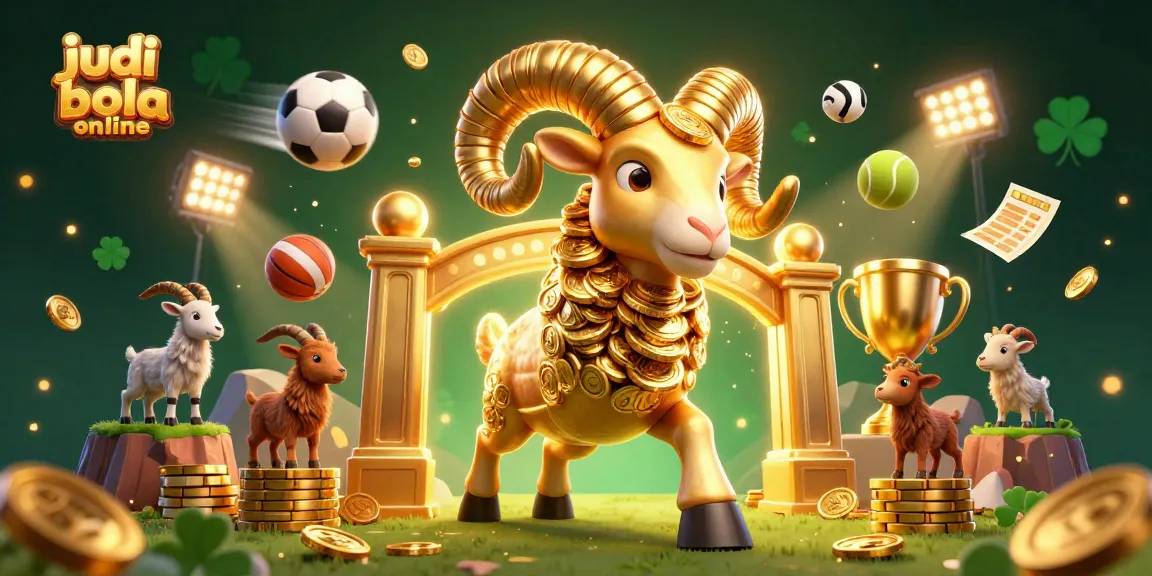 Experience judi bola online with a dynamic illustration showcasing sports elements and betting excitement.