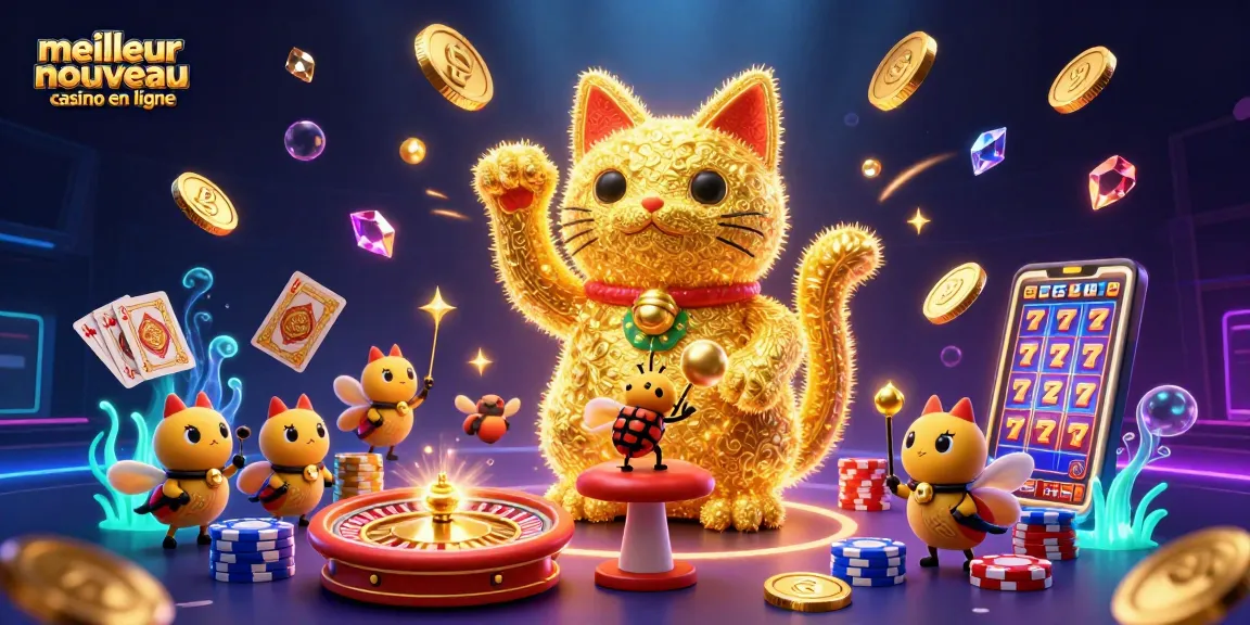 Le meilleur nouveau casino en ligne avec un chat porte-bonheur animé par des lucioles dorées, ajoutant de la magie aux jeux d'argent.