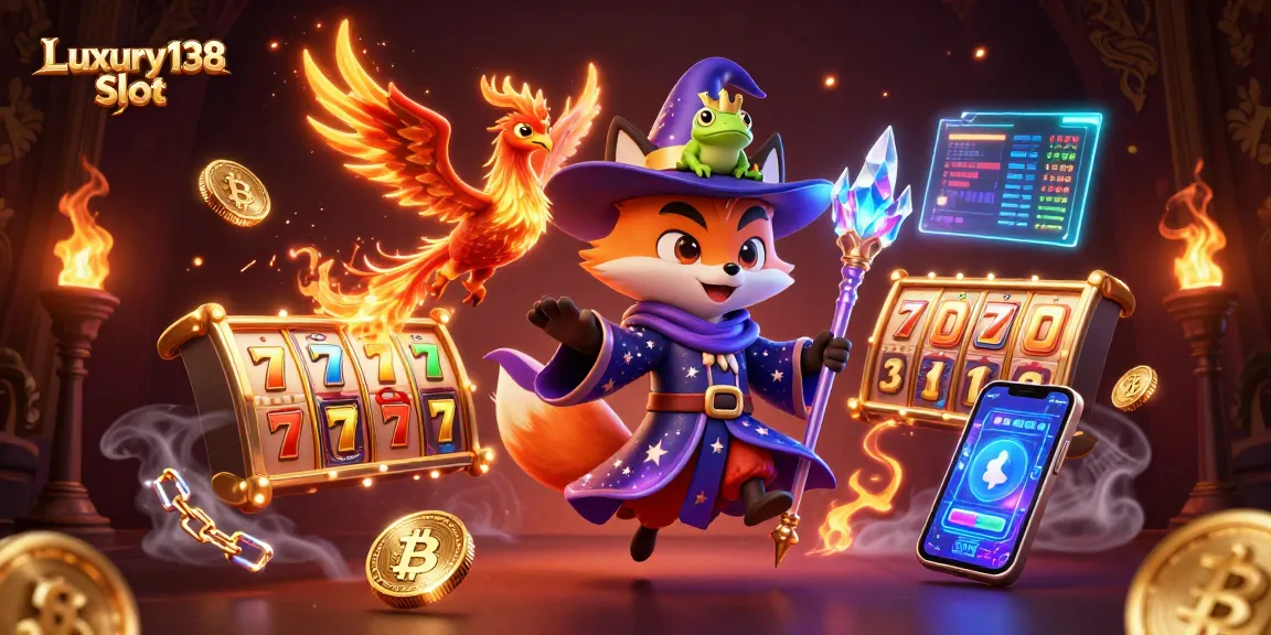 Experience the winning thrill with Luxury138 Slot featuring vibrant characters and exciting game elements.