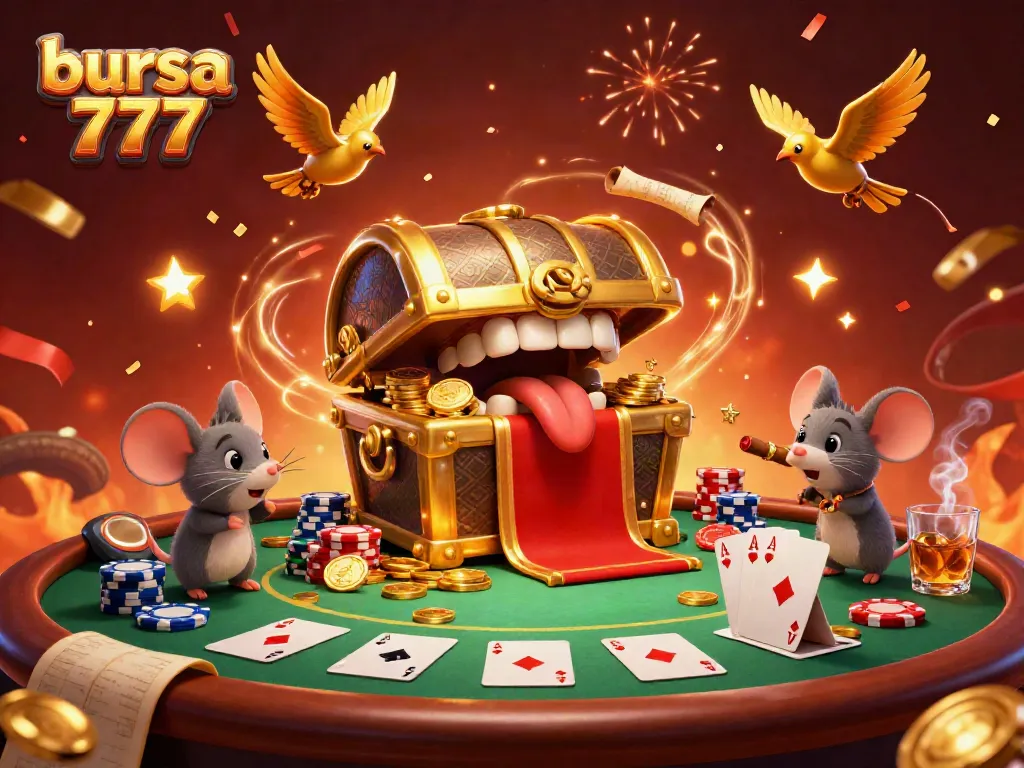 Raih kemenangan di bursa 777 dengan slot dan jackpot menarik dalam ilustrasi penuh warna.