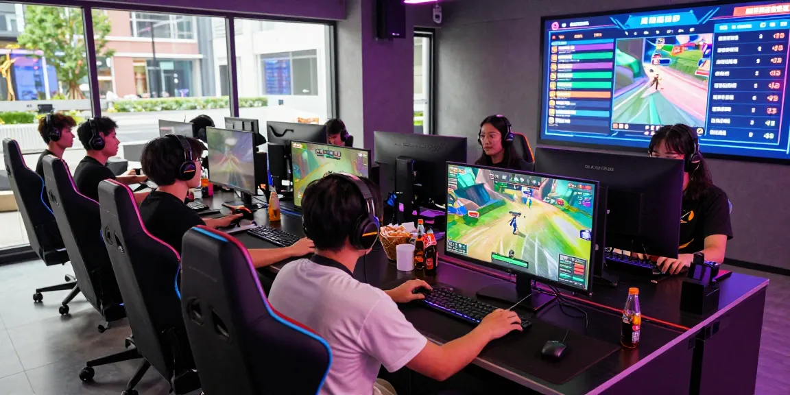 Pengalaman bermain game di https://levitraps.com dengan gamer beragam di lounge modern.