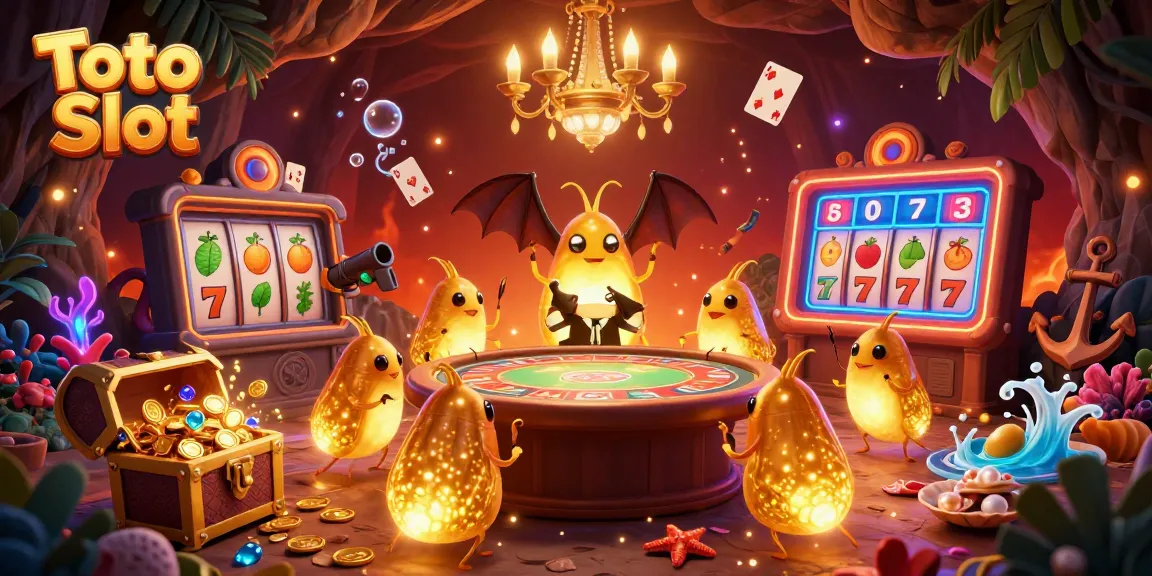 Toto Slot adalah permainan menarik dengan karakter cacing bercahaya di kasino gua, menaungi suasana.