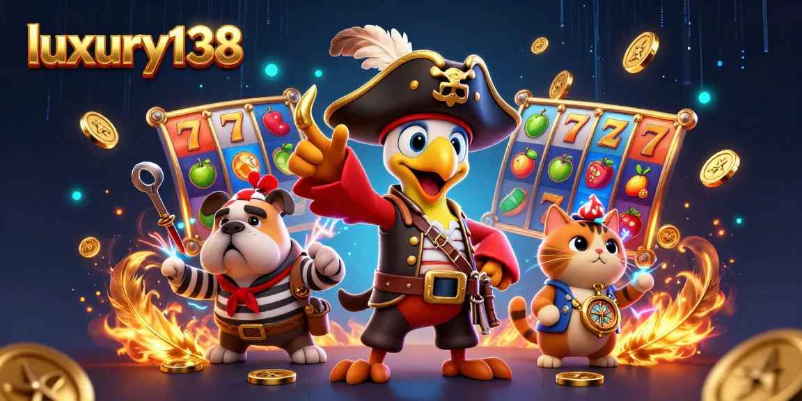 Win big with luxury138 in this vibrant casino-themed adventure featuring cartoon characters!