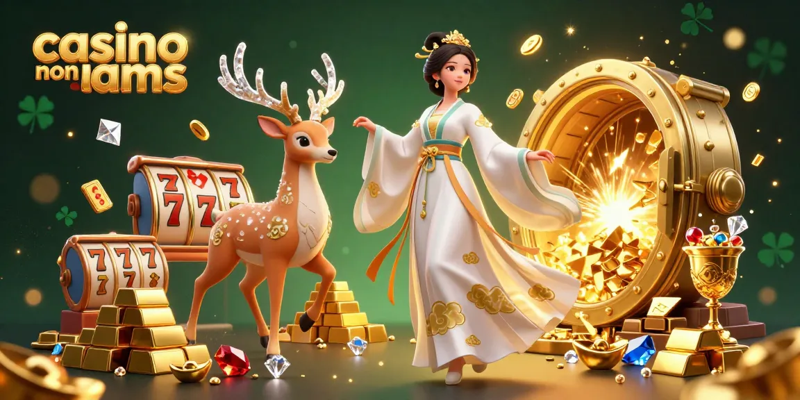 Scopri l'emozione dei casinò non AAMS con vibranti giochi di slot, gemme e tesori d'oro in un'affascinante illustrazione 3D.