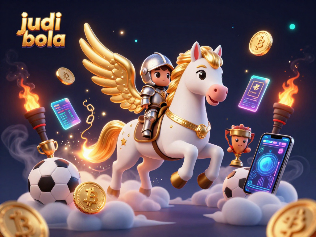 Place your bets with judi bola in this vibrant, dynamic 3D sports betting scene.