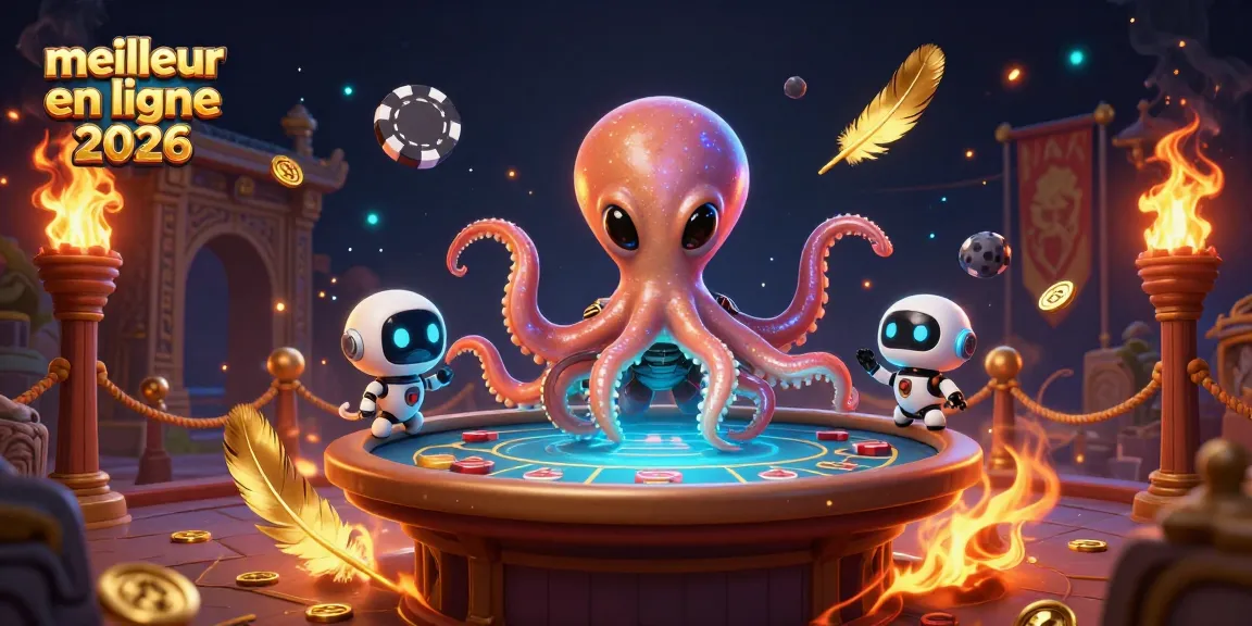 Jouer au meilleur casino en ligne 2026 avec des défis passionnants autour d'une table de poker holographique.