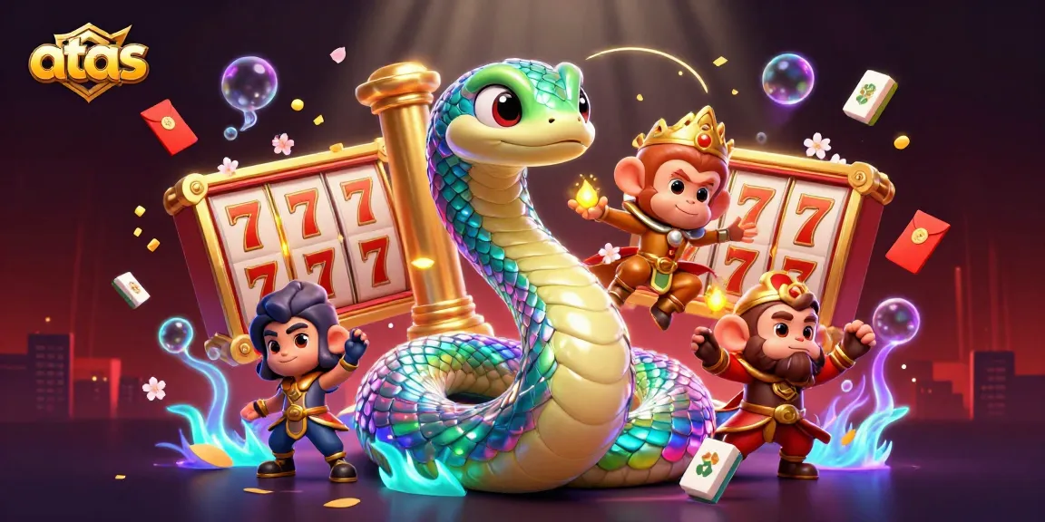 Join the exhilarating action at atas Casino with colorful characters and vibrant game elements.