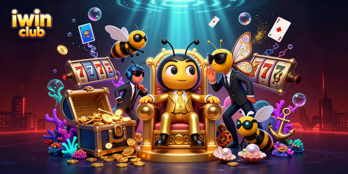 Play exciting games at iwin club with a thrilling underwater theme featuring animated treasures and characters