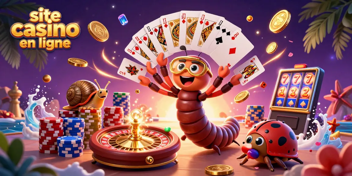 Vivez l'excitation sur le site casino en ligne avec un dealer, un high-roller et des pièces dorées.