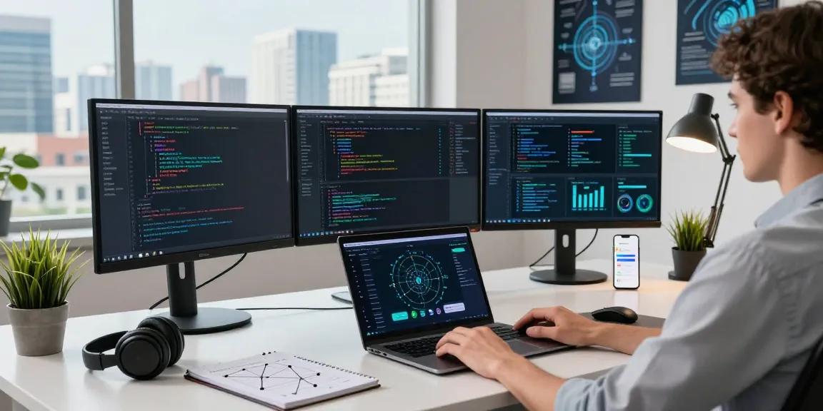 快连用戶在現代科技工作空間中利用高端設備和分析工具優化全球網絡連接。