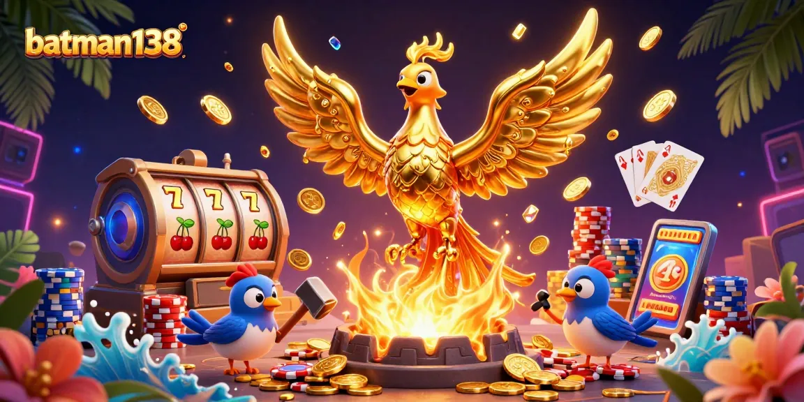 Experience the excitement of winning at batman138 with vibrant slot games featuring golden coins and jackpots.
