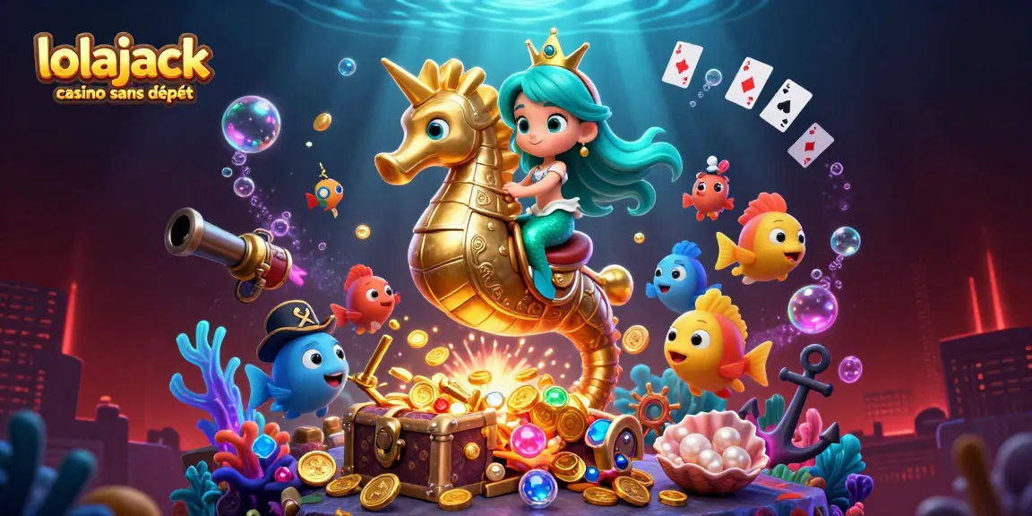 Experience the excitement at lolajack casino sans dépôt with vibrant underwater treasures and colorful characters.
