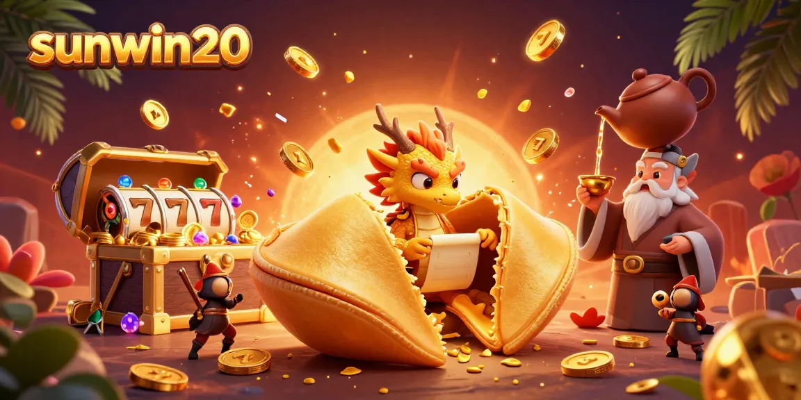 Experience thrilling wins with sunwin20 in this vibrant casino-themed 3D illustration.