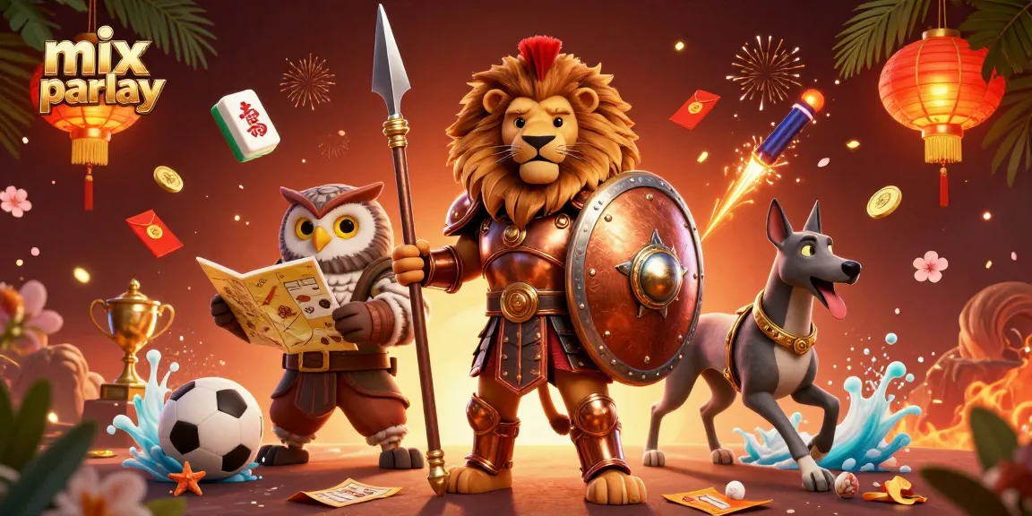 Experience the thrill of mix parlay sports betting with dynamic characters and vibrant elements.
